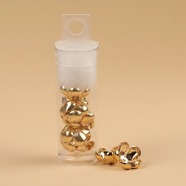 

10pcs Flower Decor DIY Jewelry Accessory, Gold