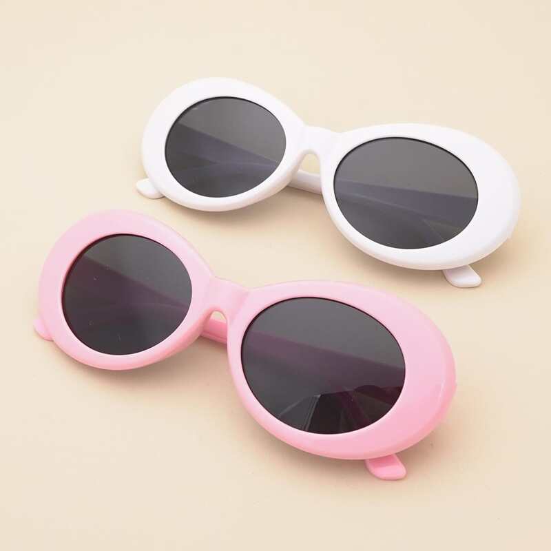 

2pairs Round Frame Sunglasses