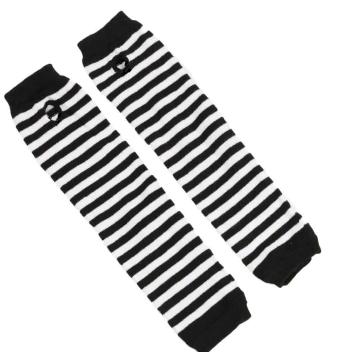 

Striped Fingerless Long Gloves, Multicolor