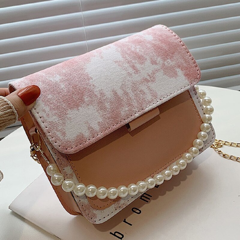 

Tie Dye Flap Satchel Bag, Pink