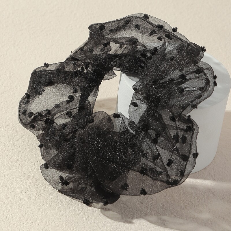 

1pc Mesh Scrunchie, Black