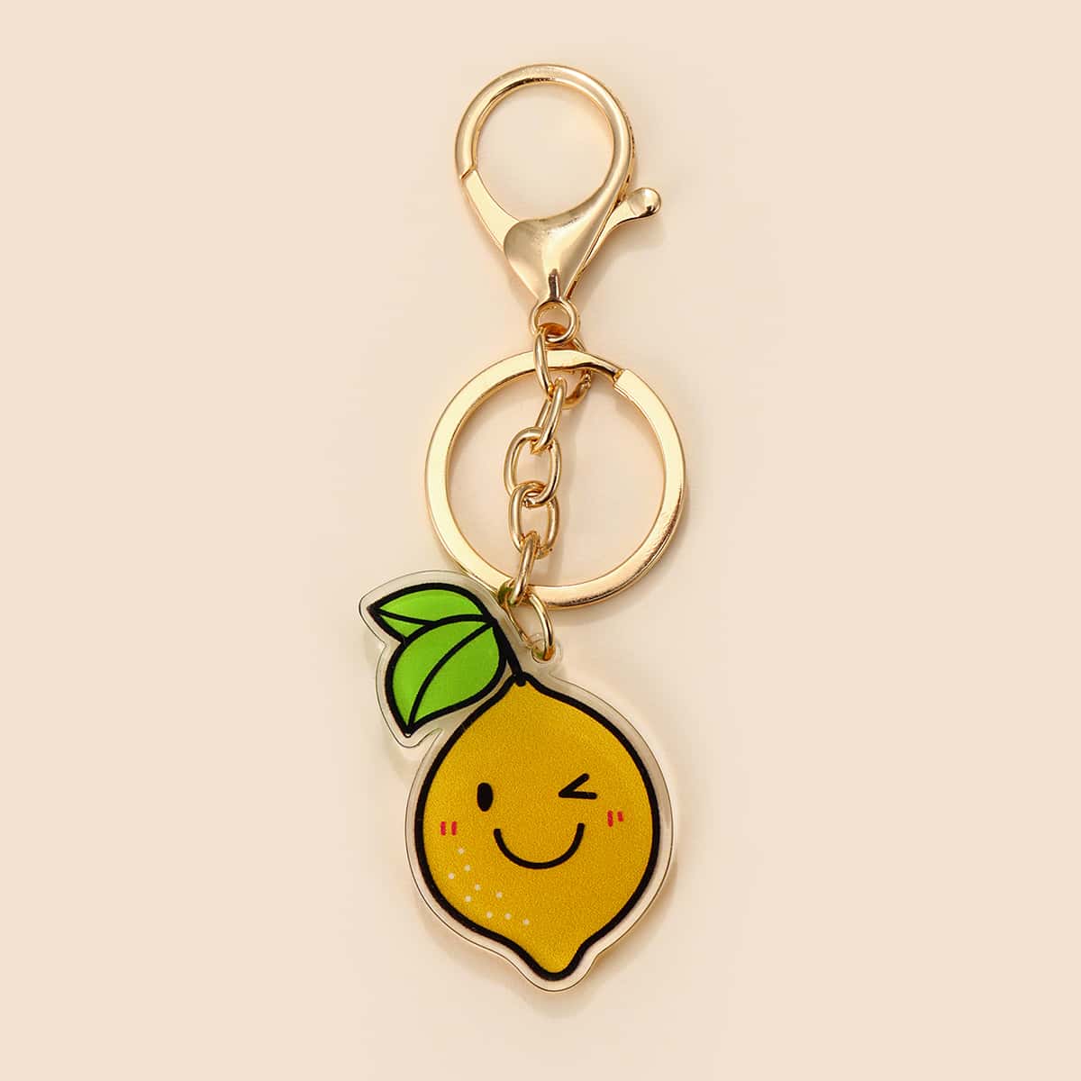 

Lemon Pendant Keychain, Yellow