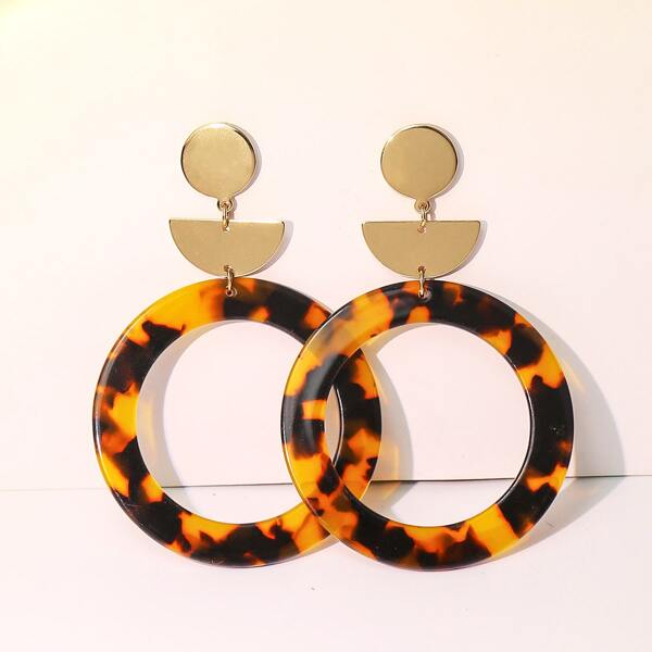 

Leopard Pattern Drop Earrings, Multicolor