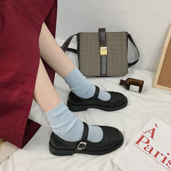 

Одноцветный Женские балетки, Чёрный