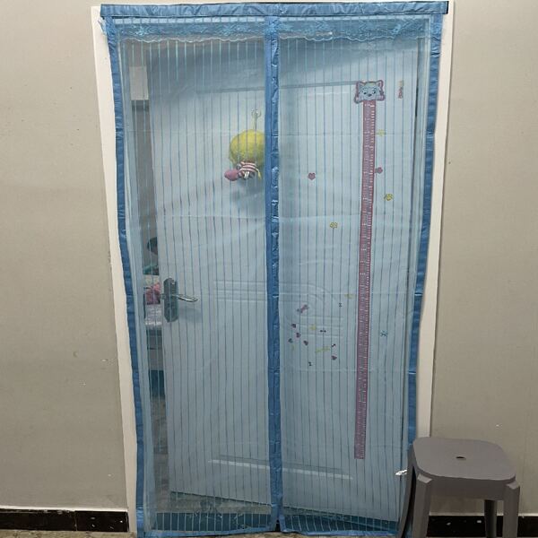 

1pc Velcro Anti-mosquito Door Screen, Blue