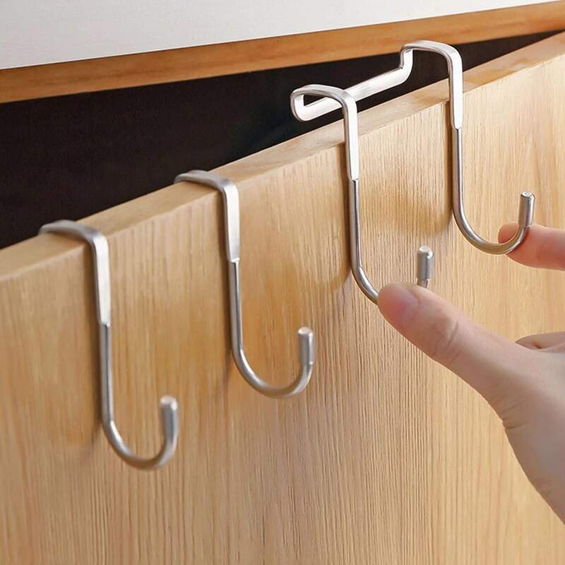 

1pc Stainless Steel Hanging Hook, Silver
