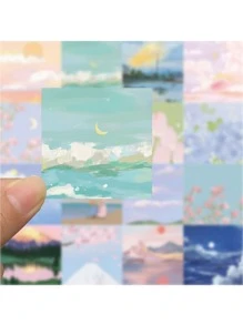 106入組山水圖案貼紙 - 彩色 - 查看 2