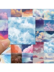 106入組山水圖案貼紙 - 彩色 - 查看 3