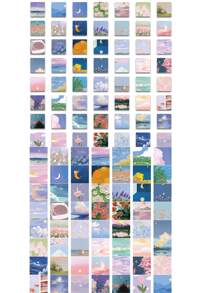 106入組山水圖案貼紙 - 彩色 - 查看 6