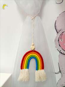 1 件编织彩虹壁挂，流苏装饰彩虹挂饰，适用于家居装饰、家居装饰、房间装饰、墙壁装饰 - 彩色 - 查看 8