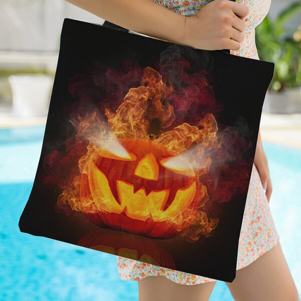 

Halloween Graphic Shopper Bag, Multicolor