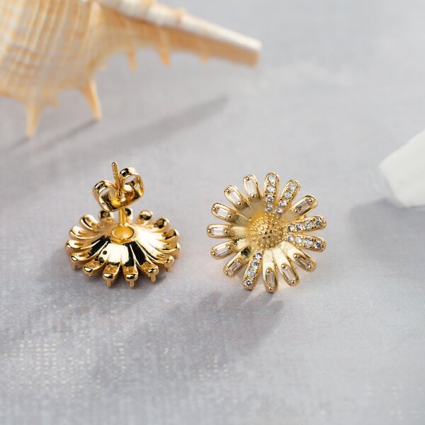 

18K Gold Plated Flower Earrings