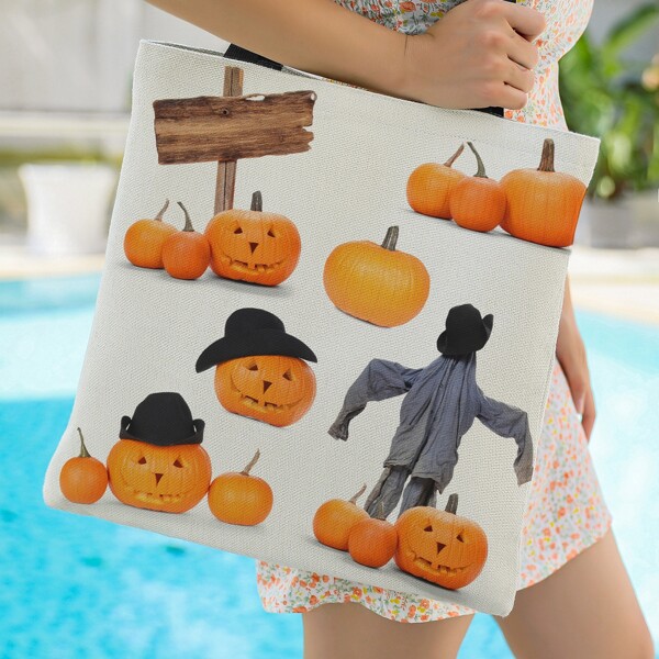

Halloween Graphic Shopper Bag, Multicolor