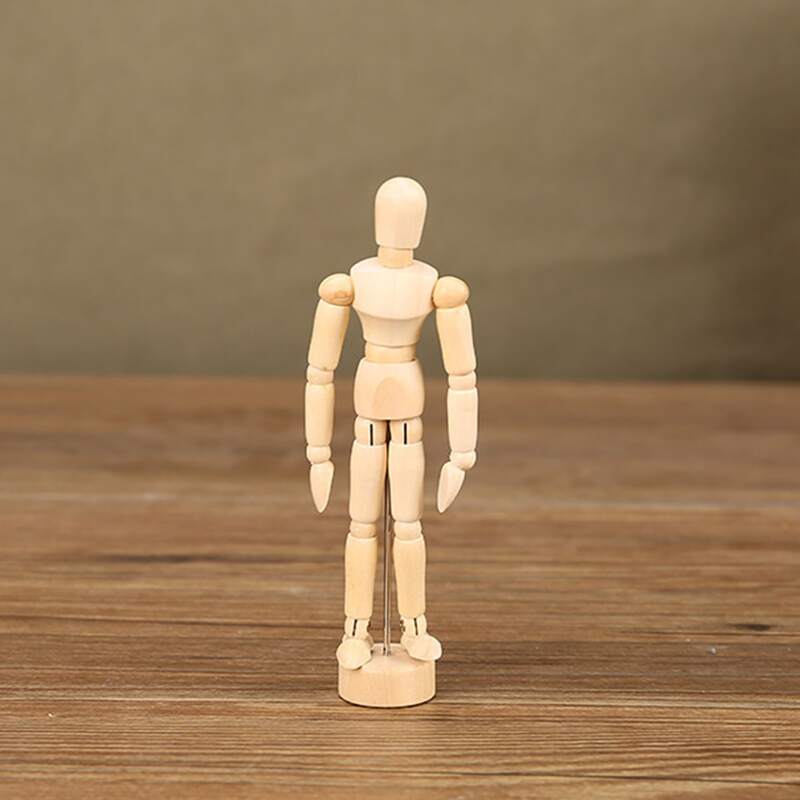 

1pc Wooden Man Ornament, Khaki