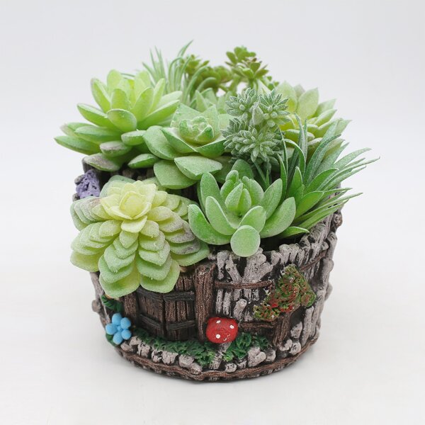

11pcs Artificial Succulent, Green