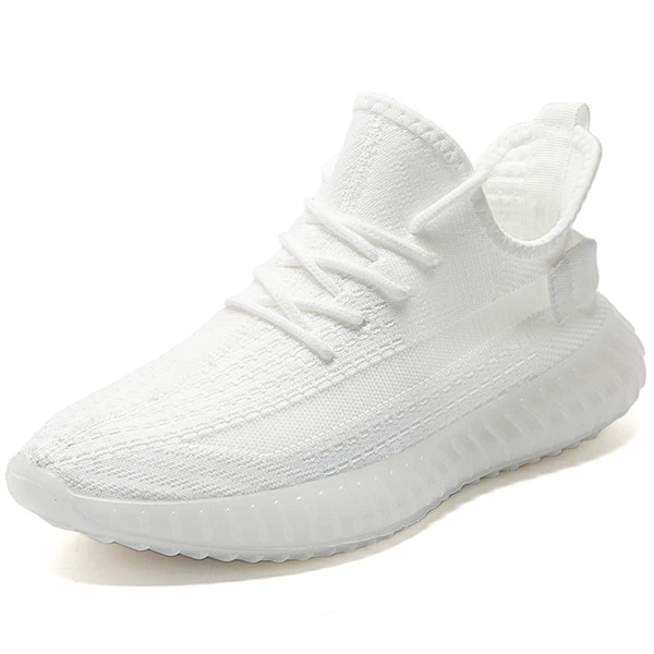 

Men Minimalist Knit Running Shoes, White
