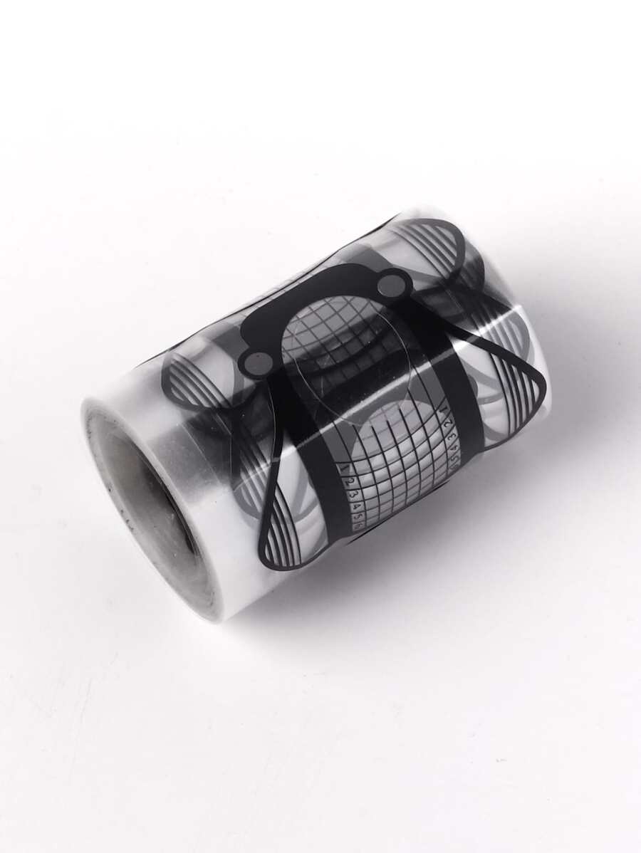 黑色圆柱形纸架 100 件纸质光疗延长造型工具适用于女性和女孩、美甲用品、美甲工具、美甲工具、返校、指甲、按压指甲的美甲工具 - 黑色 - 查看 1