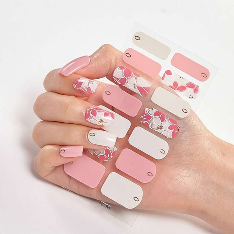 

1sheet Floral Pattern Nail Art Sticker & 1pc Nail File, Multicolor