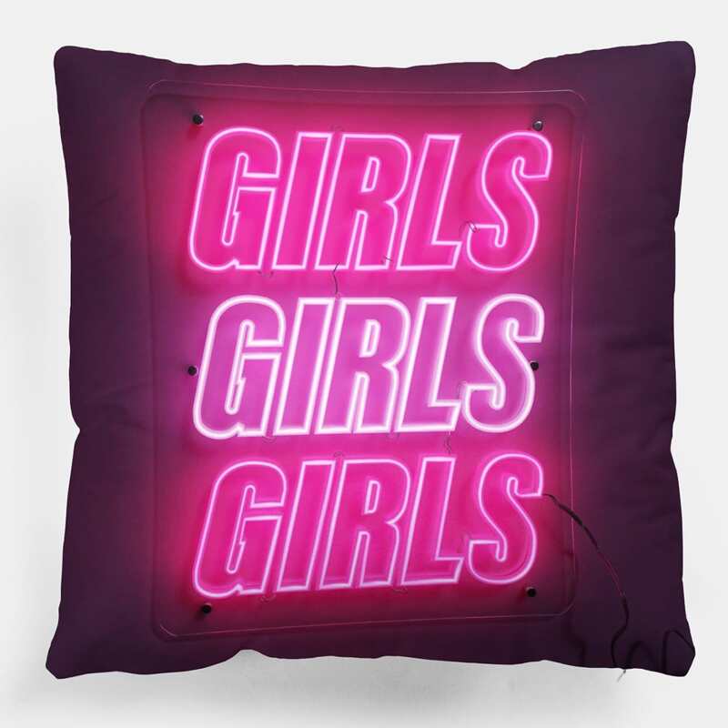 

Letter Graphic Cushion Cover Without Filler, Multicolor