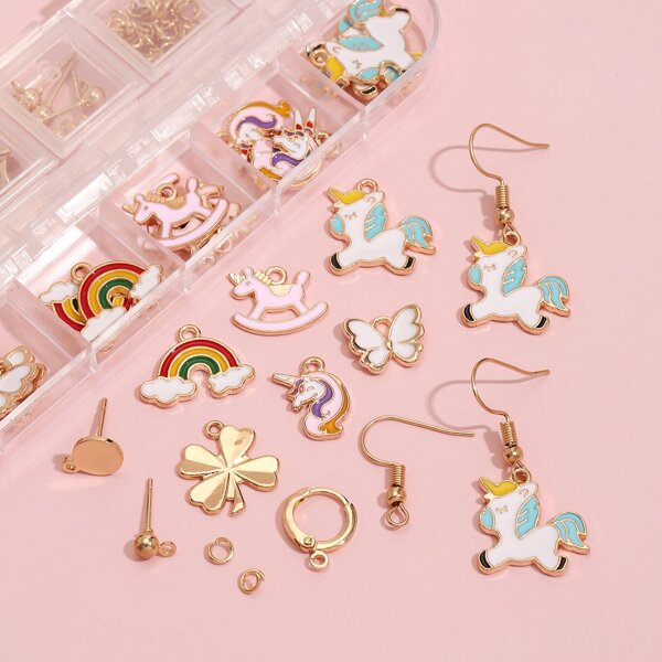 

1box Cartoon Pendant DIY Jewelry Accessories, Gold