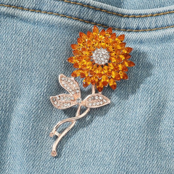 

Rhinestone Flower Decor Brooch, Multicolor