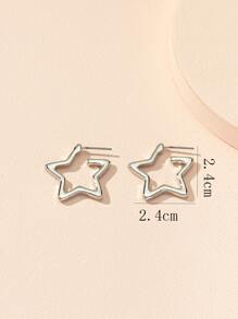 Hoa tai thiết kế hình ngôi sao - Bạc - Xem 3