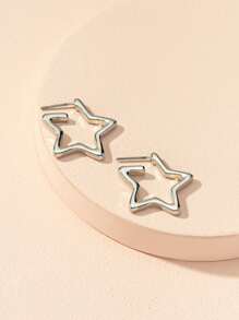 Hoa tai thiết kế hình ngôi sao - Bạc - Xem 4