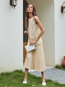 PREMIUM Top sedoso fruncido - Beis - Ver 8