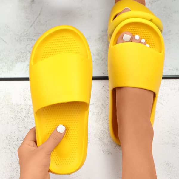 

Open Toe Minimalist Slides, Yellow