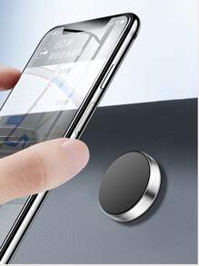 桌面磁汽車手機支架 - 銀色 - 查看 2