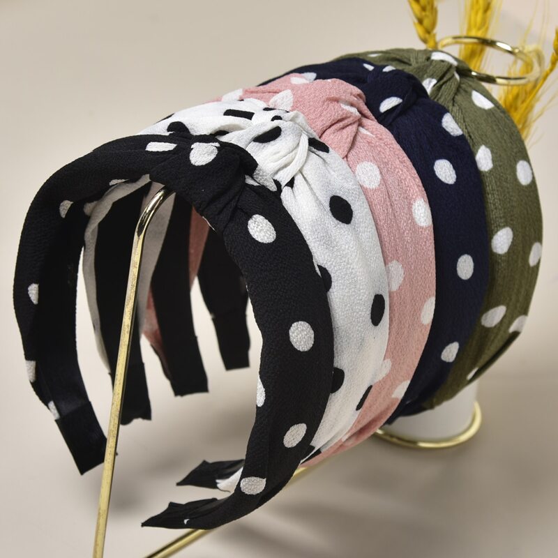 

5pcs Polka Dot Headband, Multicolor