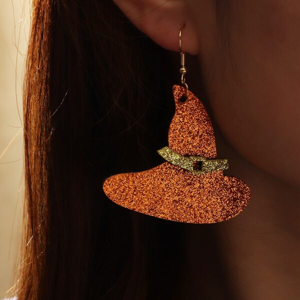 

Halloween Witch Hat Earrings, Multicolor