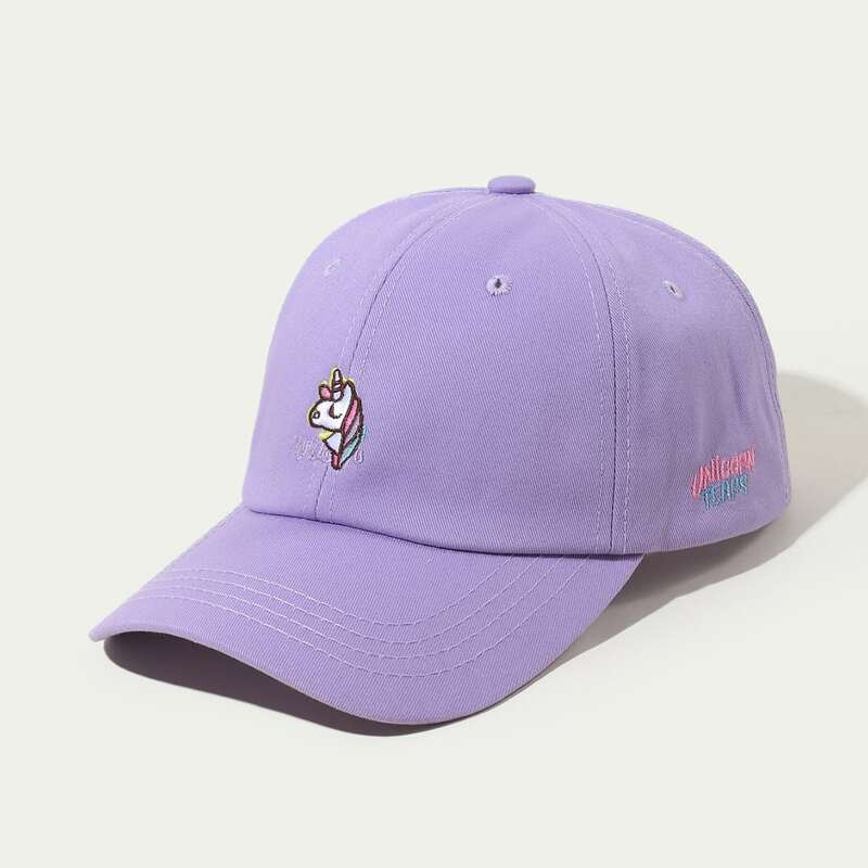 

Unicorn Embroidery Baseball Cap, Purple