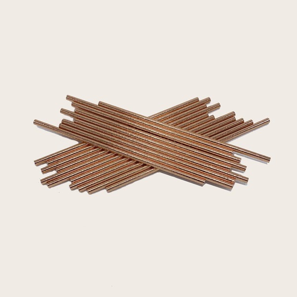 

20pcs Metallic Disposable Straw, Rose gold