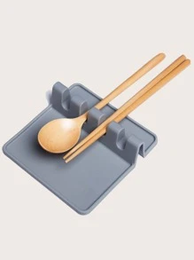 1入組矽膠勺架，廚具保溫勺架，廚房用矽膠廚房用具架勺架 - 灰色 - 查看 3