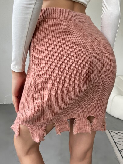 Chiquease Women Sweater Skirts Równy Codzienny