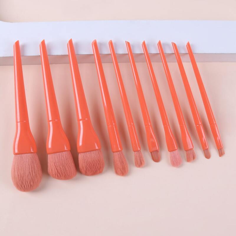 

10pcs Makeup Brush Set, Red