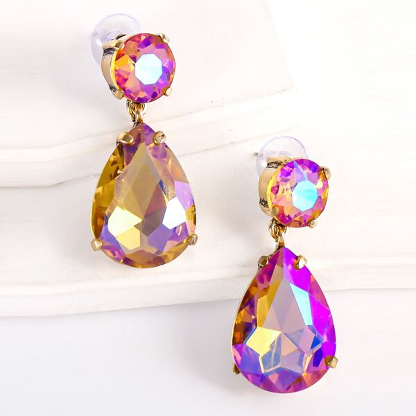

Rhinestone Drop Earrings, Multicolor