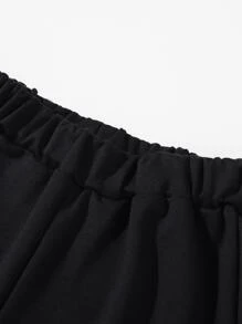 SHEIN Tween Boy Letter Graphic Pullover & Sweatpants - Multicolor - View 6