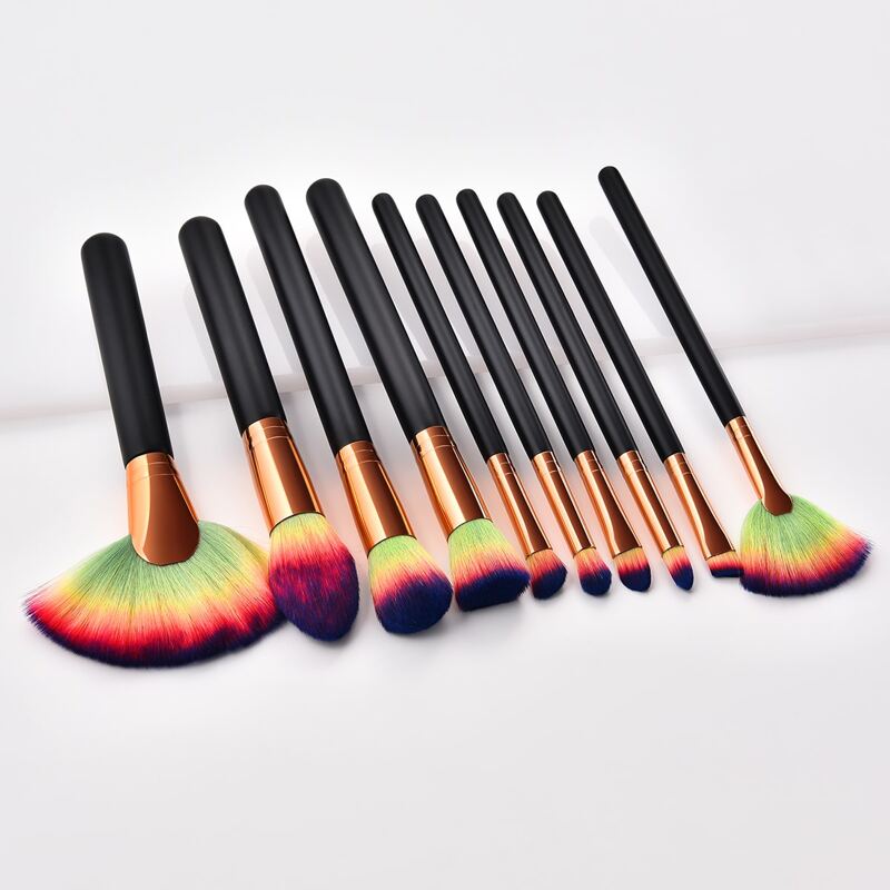 

10pcs Makeup Brush Set, Black