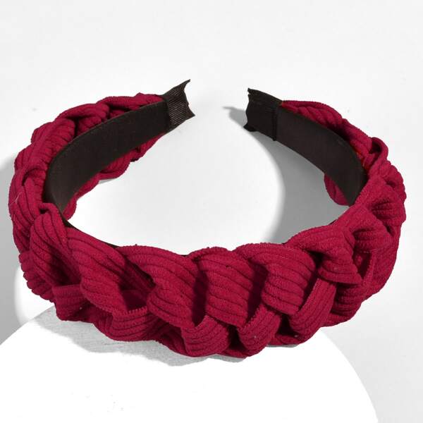 

Plain Twist Headband, Burgundy