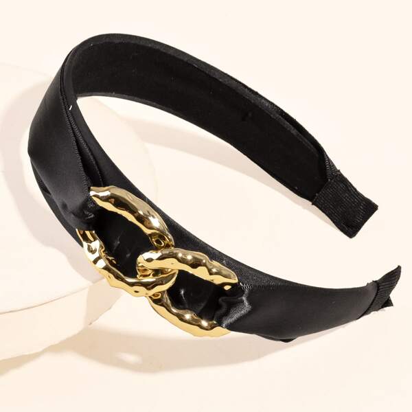 

Buckle Decor Headband, Black