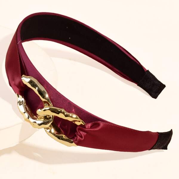 

Buckle Decor Headband, Burgundy