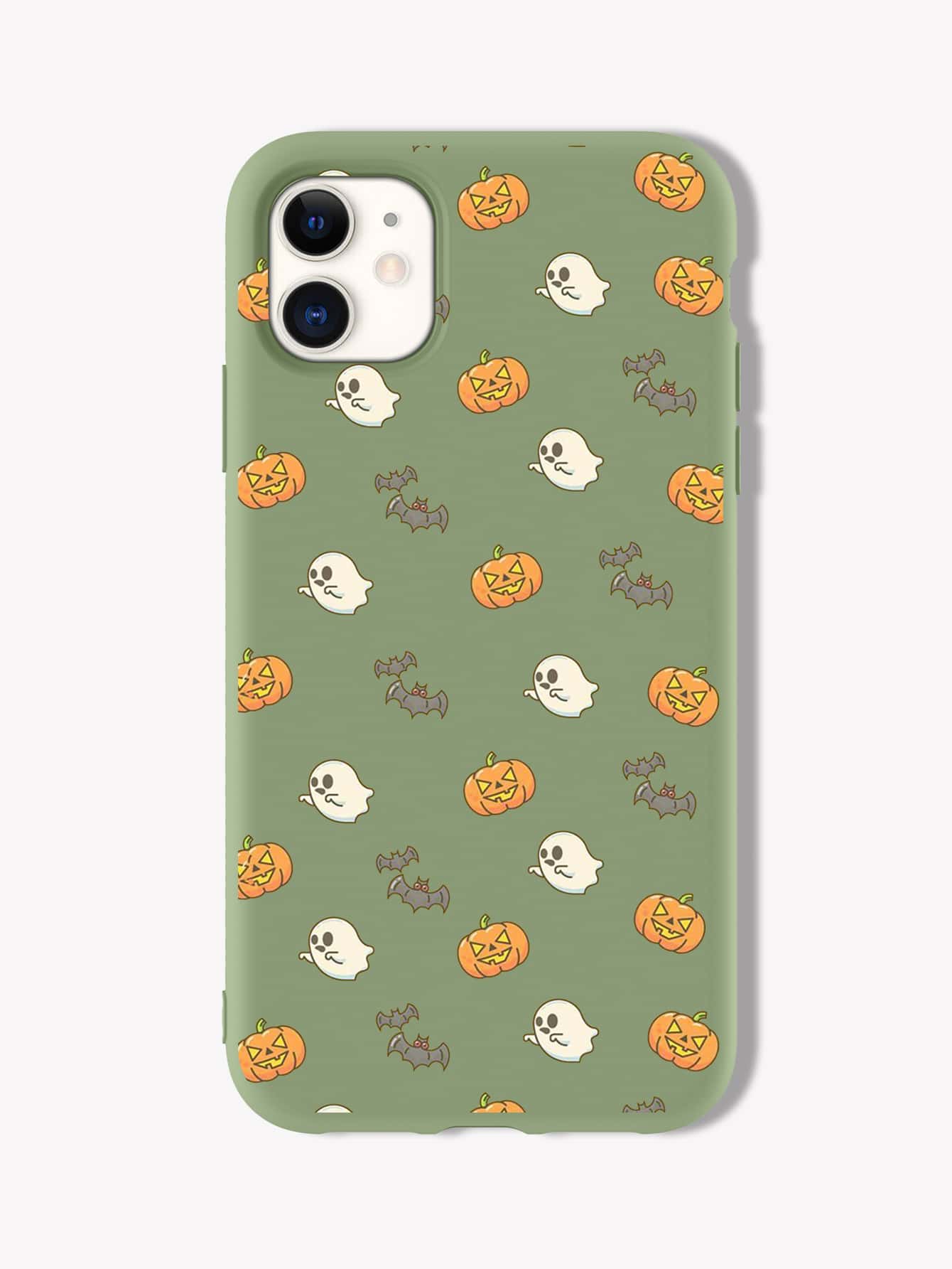 Halloween Cartoon Graphic Phone Case - Multicolor - View 1