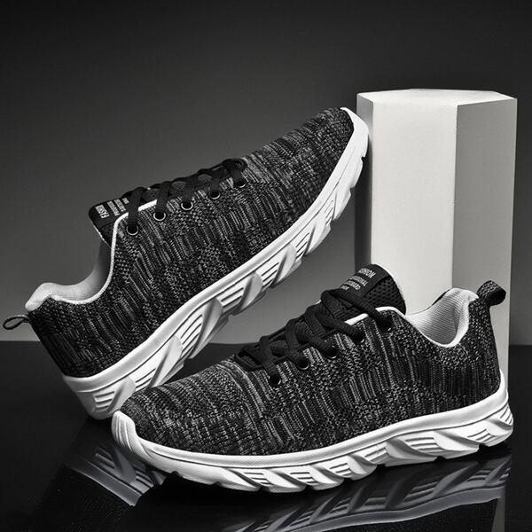 

Men Lace Up Front Sports Shoes, Grey