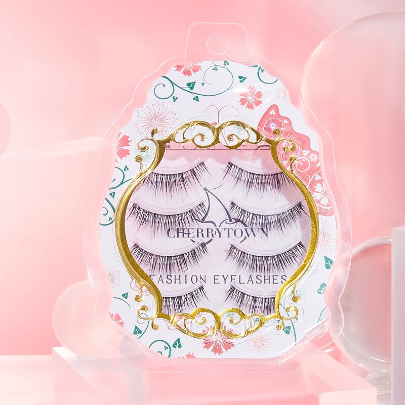 

4pairs Extra Long False Eyelashes, Black
