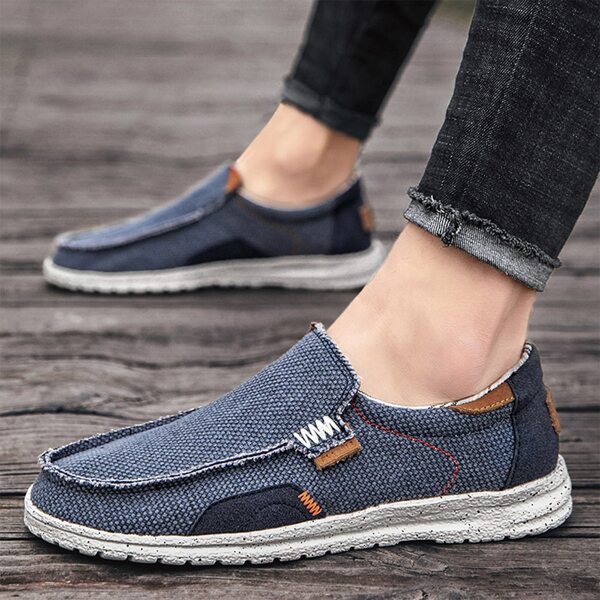 

Men Two Tone Slip-On Loafers, Blue
