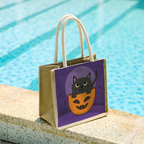 

Cartoon Halloween Graphic Square Bag, Multicolor
