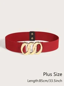 105CM Minimalist Plus Size Corset Belt - Red - View 2