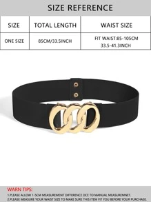 105 CM Phong cách đơn giản Plus Kích thước Chuỗi trang trí Thắt lưng thắt lưng - màu đen - Xem 4